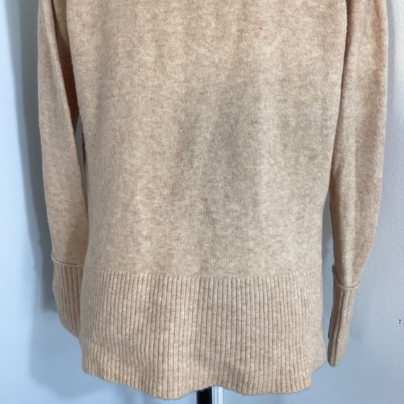 NWT J.CREW SIZE XS V NECK SWEATER MERINO WOOL ALPACA BLEND BEIGE CLASSIC - Picture 6 of 11